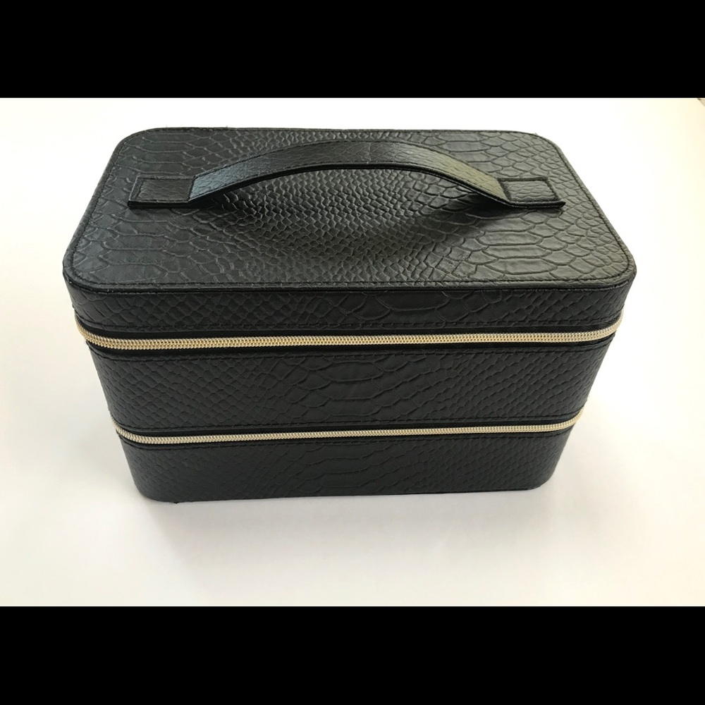 Lancôme Large Black Train Case Makeup Organizer